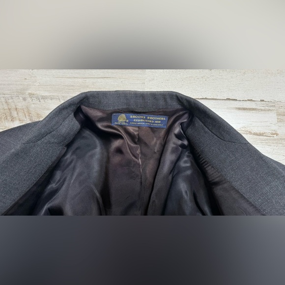 Brooks Brothers Blazer Sport Coat Jacket Mens 42R 2 Button gray - Picture 10 of 11